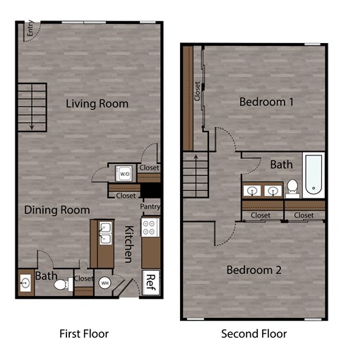 a floor plan of a living room and a dining room